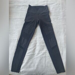 Alo High Waist Yoga Leggings Moto Black